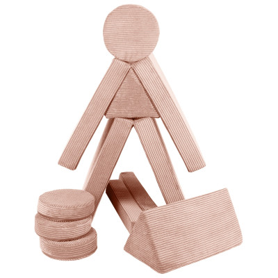 Modulare Kindersofa und Großbausteine-Set 2-in-1